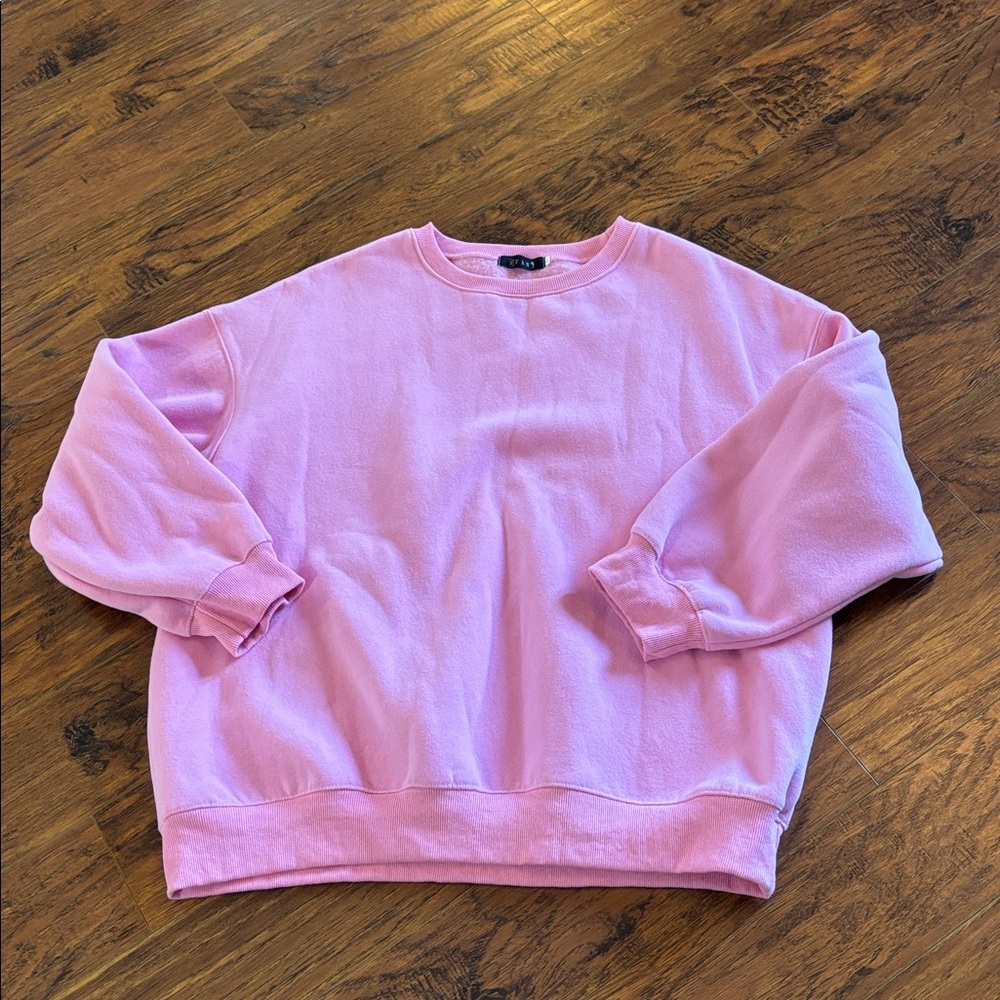 Relaxed Pink Crewneck Sweatshirt - Women